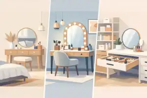 מדריך לבחירת שידת איפור לפי חדר, סגנון ואחסון